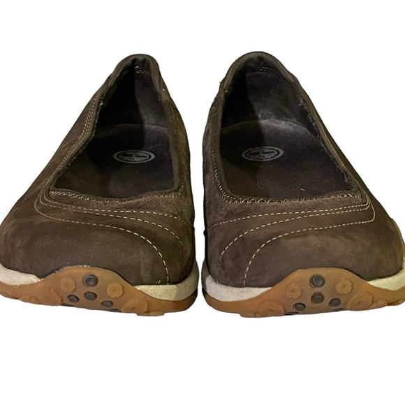 Women’s Timberland Brown Nubuck Leather Slip On Flats: Size8 - Picture 4 of 8